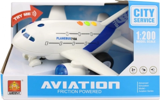 1:200 Scale Airplane with Flywheel, Light and Sound