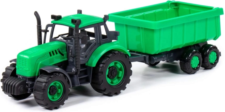 Laste traktor Progress haagisega, inertsvedruga - 1 tk