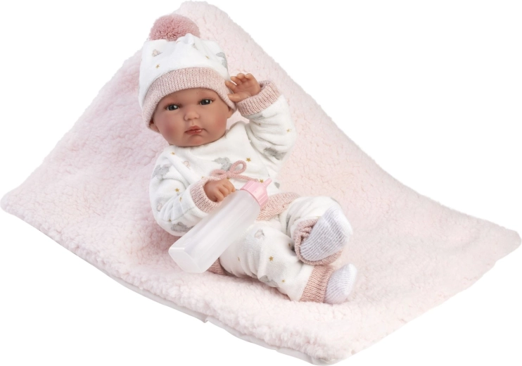 Llorens New born baby girl – realistic newborn doll 35 cm