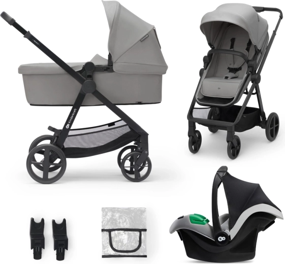 Kinderkraft kombineeritud jalutuskäru 3in1 Newly moonlight grey koos turvatooliga Mink PRO