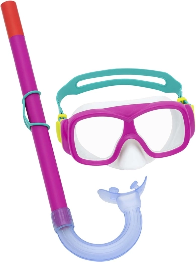 Pink BESTWAY snorkeling set – mask and snorkel for youth