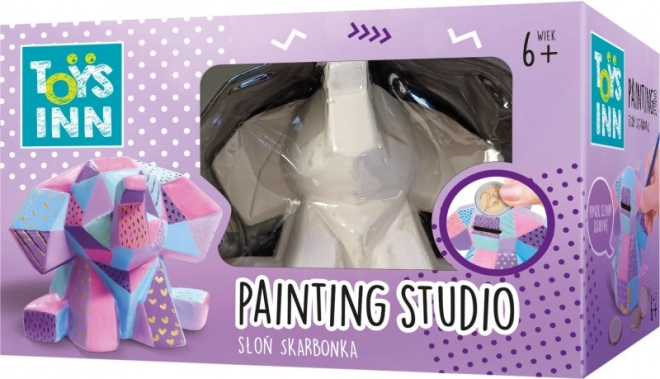 Elephant Figurine Piggy Bank for Coloring