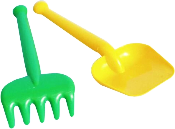 Plastist aianduskomplekt lastele – väike labidas ja rehake