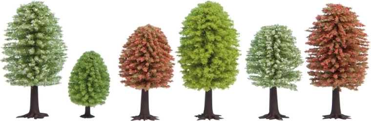 Noch Spring Trees – Set of 10 pcs (5–9 cm)