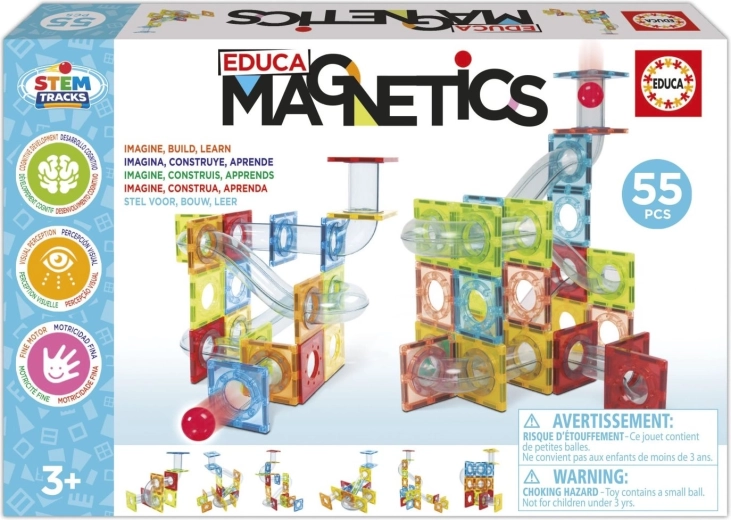 Educa Magnetics STEM magnetiline kuulirada, 55 osa