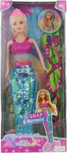 Mermaid doll with sequin tail 29 cm