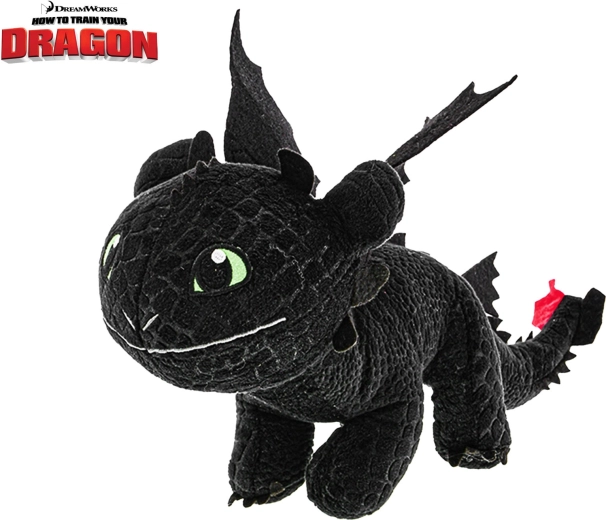 Plush Toothless Dragon from How to Train Your Dragon, 15 cm