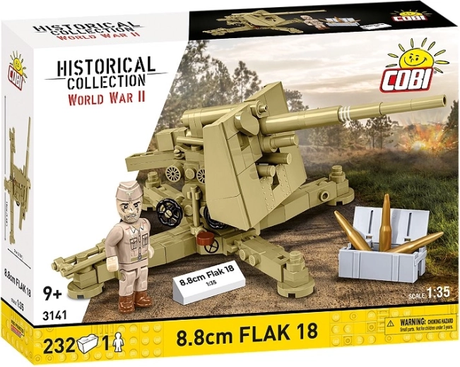 Ehituskomplekt 8,8 cm Flak 18 1:35 – ajalooline kahur kõrbest
