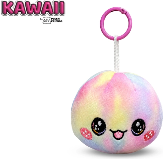 Plush Friends Kawaii vikerkaarevärviline plüüsist võtmehoidja Bao knödel 8 cm