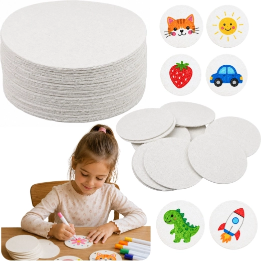 3D värvitavad paberist puidutselluloosist kettad DIY 6 cm (20 tk)