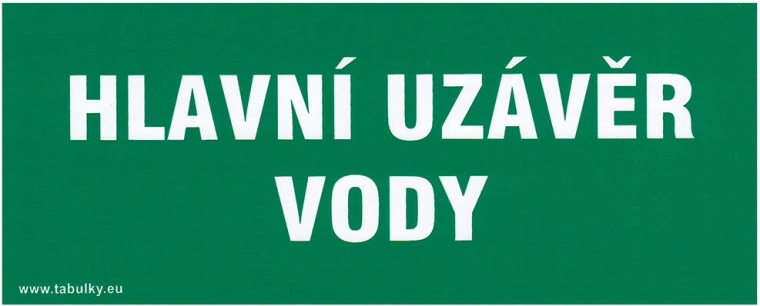 Isekleepuv ohutustähis Peamine veesulgur 210 × 87 mm