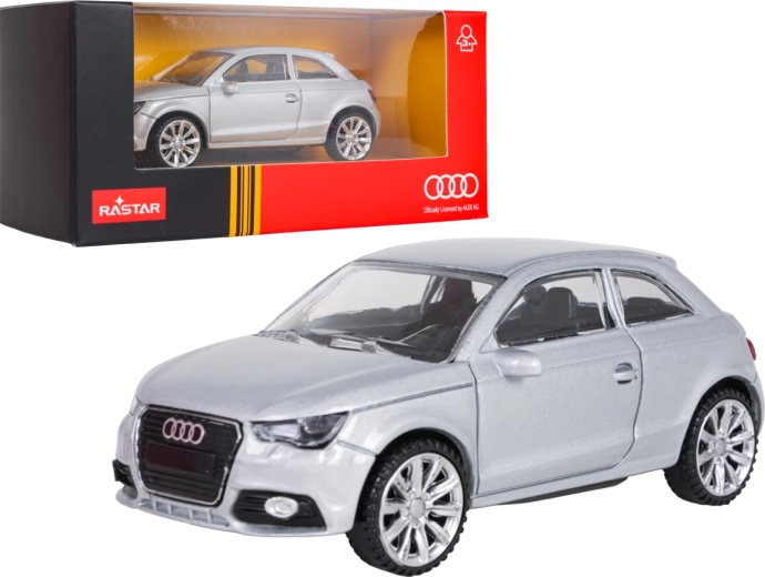 Metallist automudel Audi A1 RASTAR, hõbedane, mõõtkavas 1:43