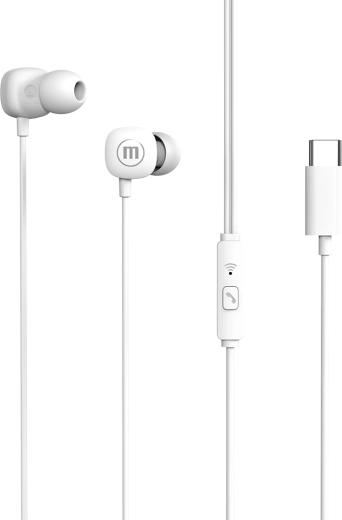 Maxell Square+ USB-C In-Ear Headphones, White