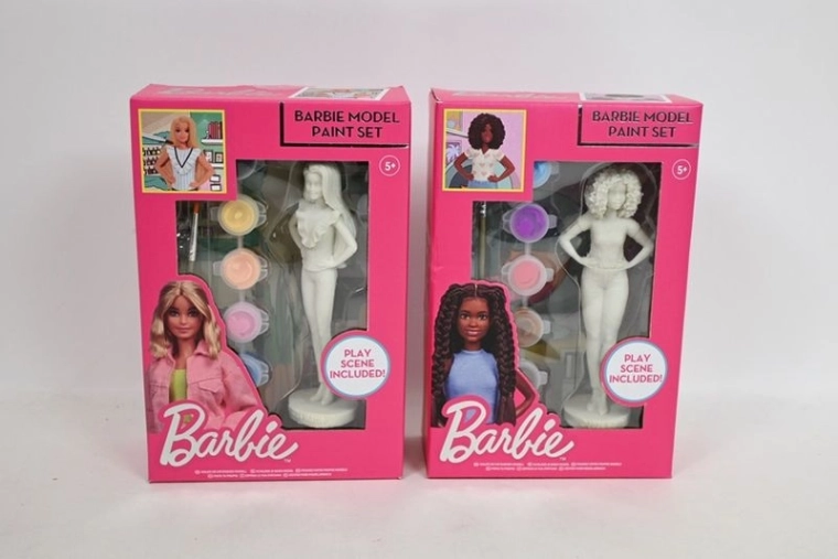 Barbie kipsist värvitav kujuke koos värvidega (2 varianti)