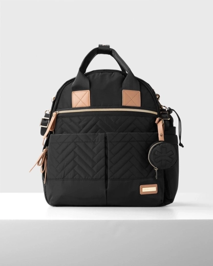 Skip Hop Suite Set 6-in-1 Diaper Backpack, Black