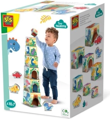 SES Creative block tower with dino figures