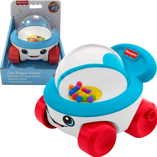 Fisher-Price push-along car with bouncing balls for babies