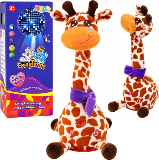 Interactive Plush Giraffe Dancing, Singing and Repeating Sounds, 30 cm