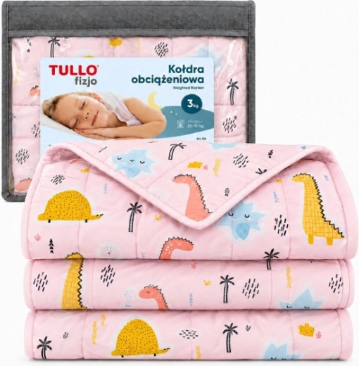 Tullo sensory weighted blanket for children 3 kg pink