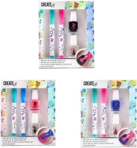 Create It! küünelakkide ja nail art markerite komplekt