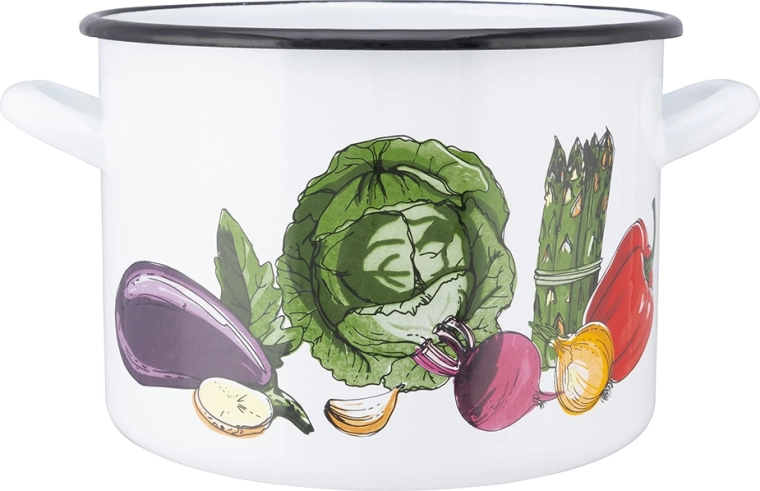 Emailitud pott 5,8 l kaanega 22 cm