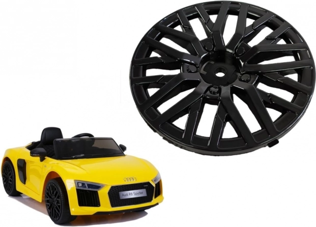 Rattakate laste elektriautole AUDI R8, must