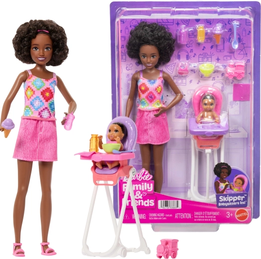 Barbie Babysitter Skipper with Baby and High Chair