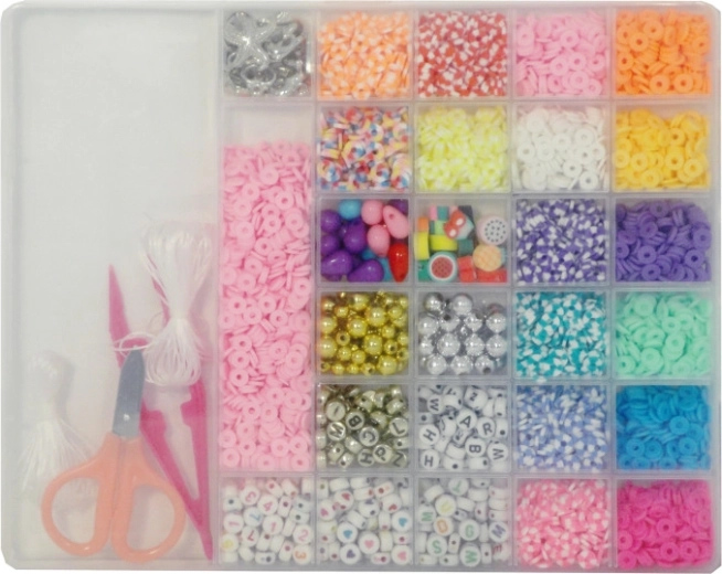 Beads in a Compartment Case – Jewelry Making Kit