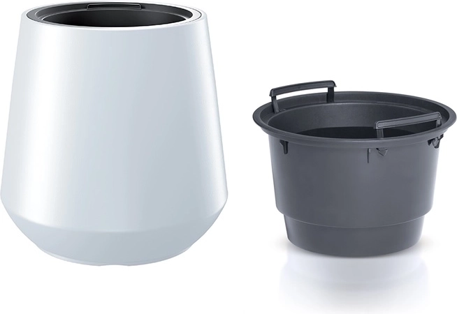 Heos planter with insert white 44 cm