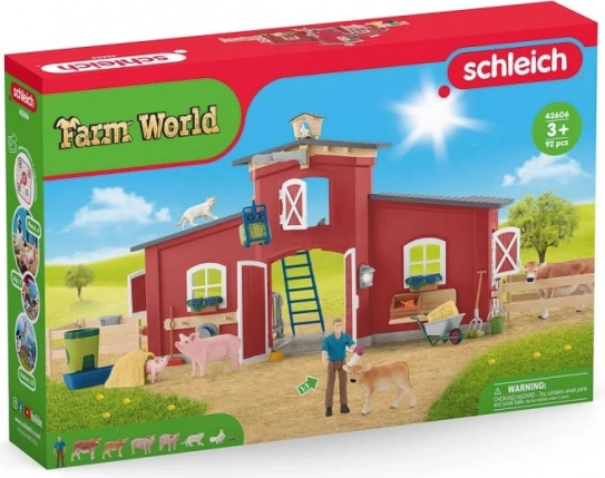Schleich suur laut loomade ja tarvikutega Farm World
