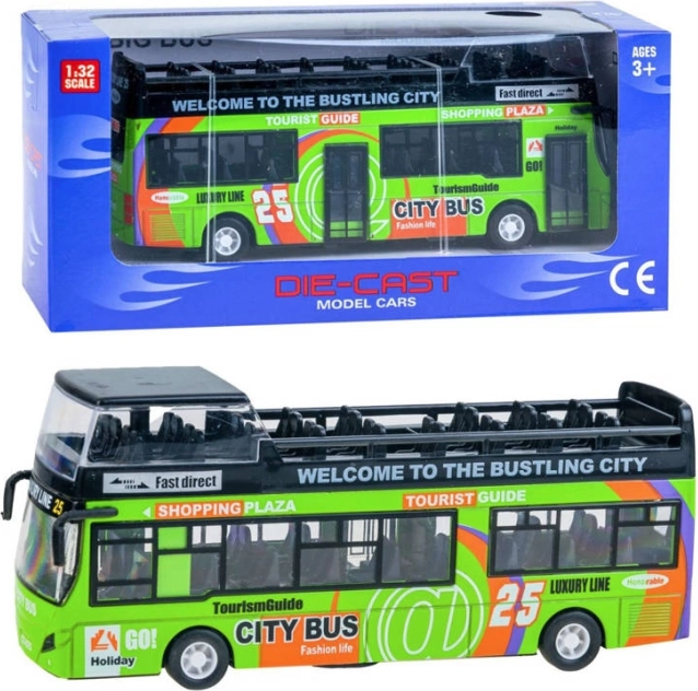 Metallist kahekorruseline buss avanevate ustega – Zi