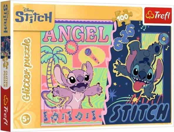 Pusle 100 tükki Glitter „Hawaii sära“ Stitch (Disney) – 1 tk