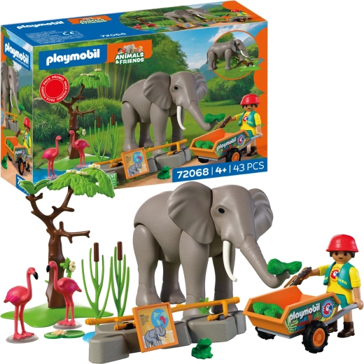Playmobil Animals & Friends elevant hooldaja ja tarvikutega, 43 osa