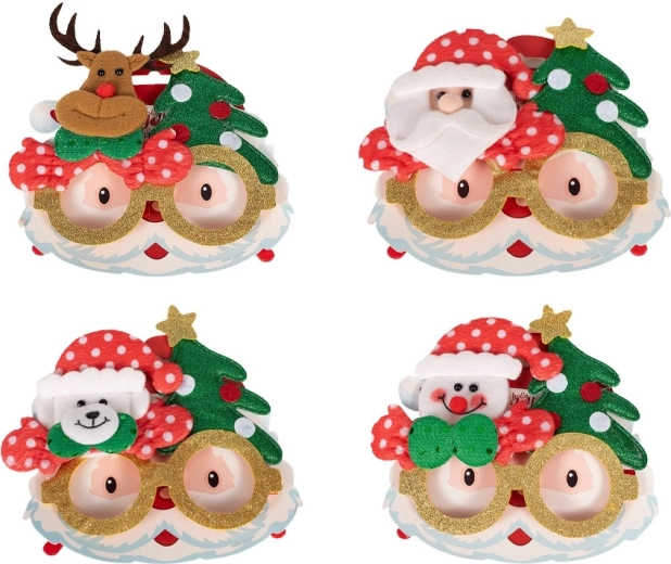 Christmas Glasses with Glitter