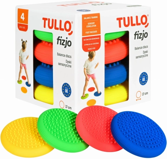 Sensoorse tasakaalu kettad massaažipunktidega, komplekt 4 tk