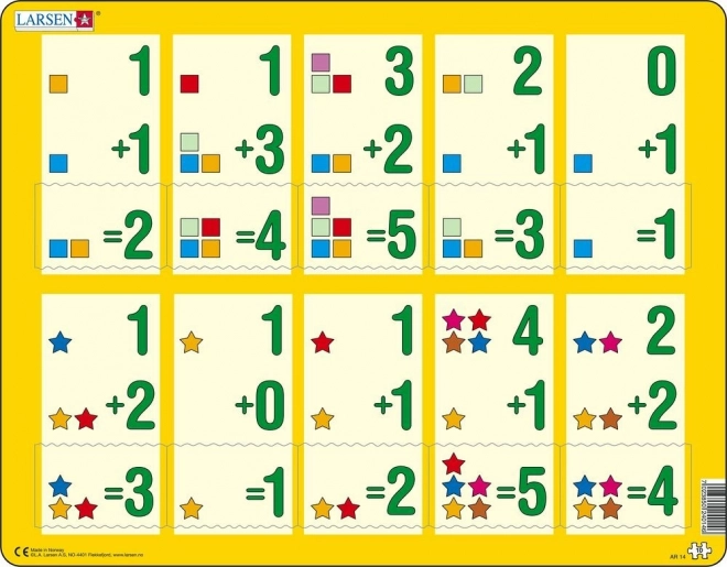 Puzzle Addition to Five 10 Pieces