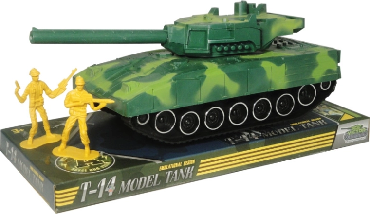 Hõõrdajamiga tank ja sõdurifiguurid