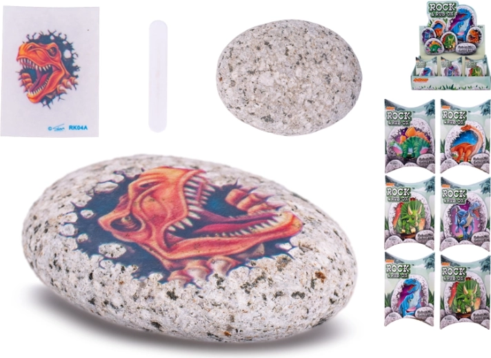 Dinosauruse kleepsuga kivike lastele