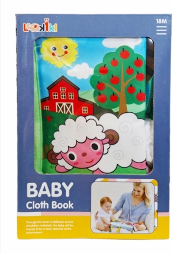 Colorful Fabric Book with Animals and Landscapes