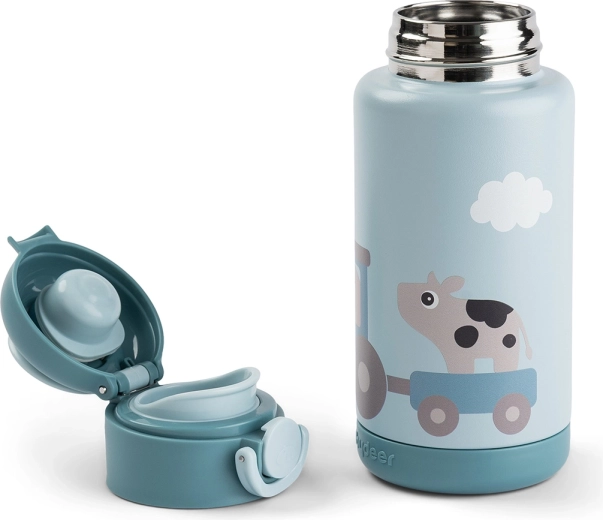 Done by Deer Tiny Farm insulated bottle, blue, 340 ml