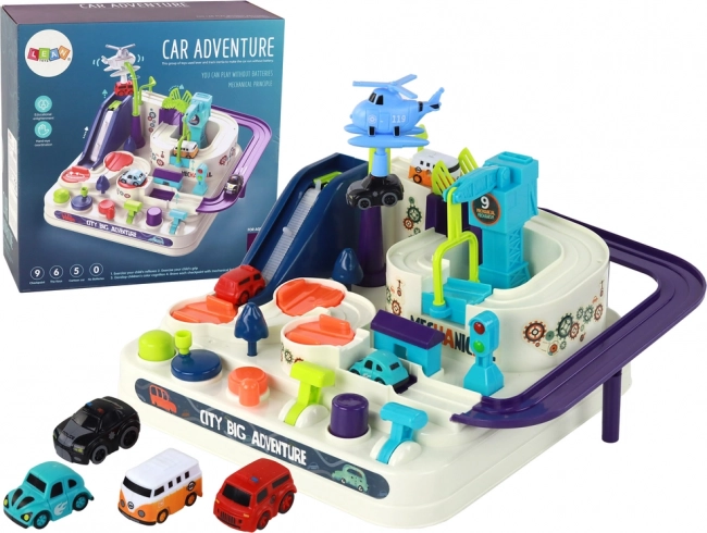 Interactive Track and Obstacle Course for Cars City Big Adventure