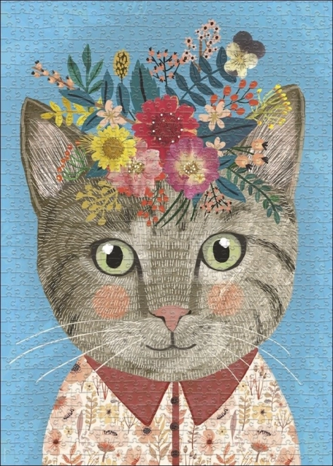 Pusle HEYE Floral Friends: Ilus kiisuke 1000 tükki