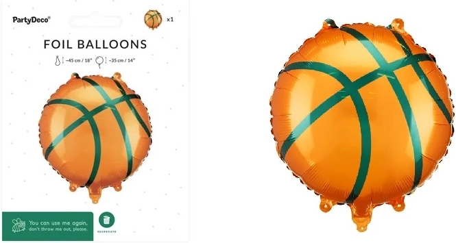 Fooliumõhupall korvpallipalli kujuline