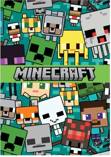 Minecrafti A6 plokk – litsentsitud märkmik fännidele