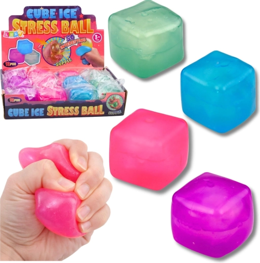 Antistressi squishy jääkuubiku kujuline pall 5,5 cm
