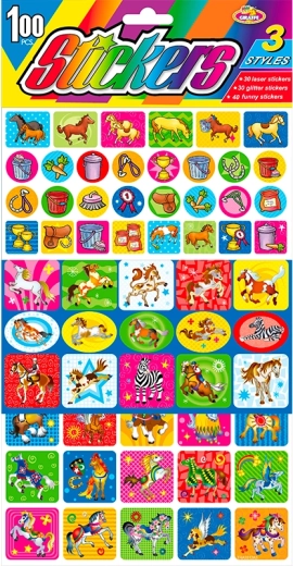 Horse-Themed Stickers – 100 pcs