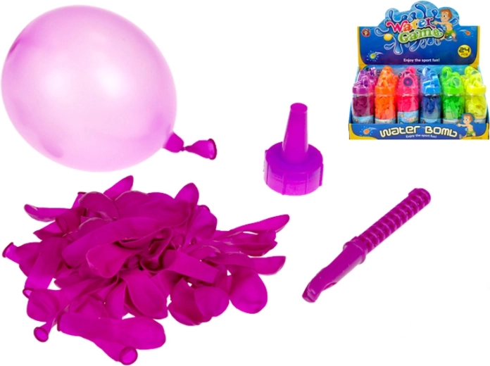 Water balloons with filler – 60 pcs, mix of 6 colors, tube