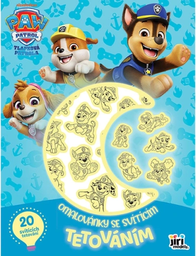 Coloring Book with Glow-in-the-Dark Tattoos Paw Patrol