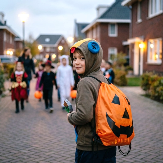 Halloweeni seljakott kõrvitsamotiiviga