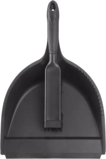 Plastist (UH) hari ja kühvli komplekt (must)